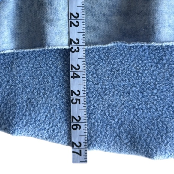 Out From Under 100% Cotton Oversized Blue 1/4 Zip Pullover Sweatshirt Size Small - Picture 5 of 5